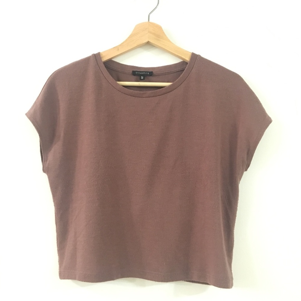 Old Pink / Light Prune Knit T-Shirt